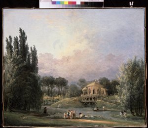 I en park. Maleri af Hubert Robert (1733-1808), olie på lærred, ca. 1770-1780, fransk kunst. State Museum Arkhangelskoye Estate, Moskva. af Hubert Robert