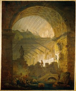 Galerie en ruine (maleri på lærred) af Hubert Robert
