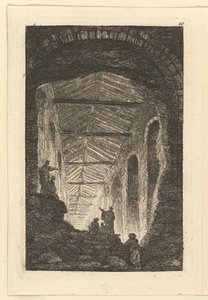 Det Antikke Galleri, ca. 1763-65. af Hubert Robert