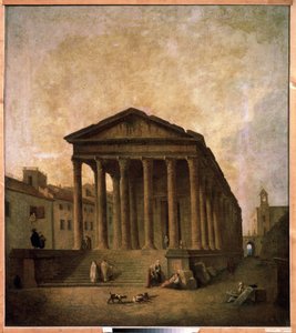 Maison Carrée, Nimes, ca. 1780 af Hubert Robert