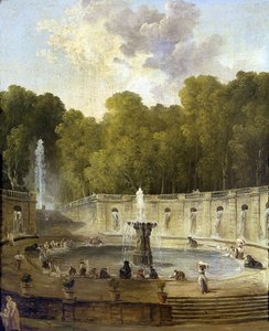 Vaskekvinder i en park - Vaskekvinder i en park - Maleri af Hubert Robert (1733-1808) - ca 1775 - Olie på lærred - 56x45,5 - Petit Palais, Musee des Beaux-Arts de la Ville de Paris af Hubert Robert