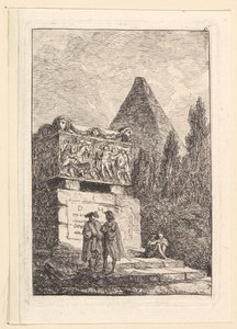 Sarkofagen.n.d. af Hubert Robert