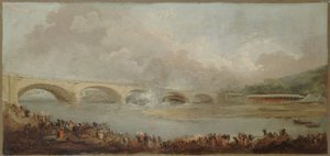 Le décintrement du pont de Neuilly, le 22 septembre 1772, mellem 1772 og 1775 (olie) af Hubert Robert