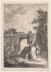 Roms aftener: Triumfbuen, 1763-1764. af Hubert Robert