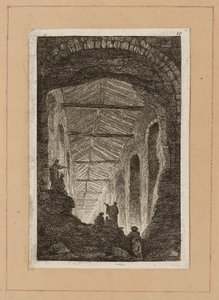 Tallerken ti fra Aftener i Rom af Hubert Robert