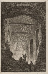 Tavle ti fra aftener i Rom, 1763-64 af Hubert Robert