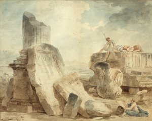 Ruiner med figurer af Hubert Robert