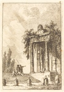 Trin til de fire vartegn af Hubert Robert