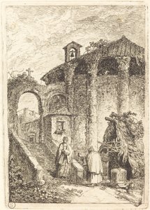 Det gamle tempel af Hubert Robert