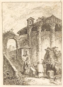 Det gamle tempel af Hubert Robert