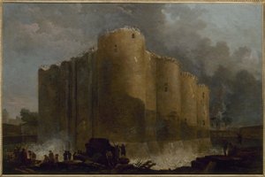 Bastillen, i de første dage efter dens nedrivning af Hubert Robert