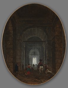 Grotten af Posillipo, ca. 1769 af Hubert Robert