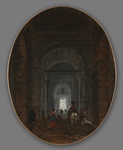 Grotten af Posillipo, ca. 1769. af Hubert Robert