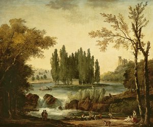 Jean-Jacques Rousseaus grav i Ermenonville, 1802