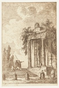 Trappe med de fire afgrænsningsstolper Les Soirees de Rome (serietitel) Roman Faces