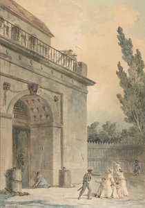 Besøgende, der forlader et fængsel, 1794-95. af Hubert Robert