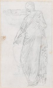 Kvinde i Toga [verso] af Hubert Robert
