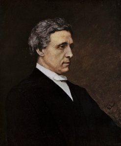 C L Dodgson (farve litho) af Hubert von (after) Herkomer