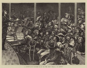 En skitse ved en koncert givet til de fattige italienere i London af Hubert von Herkomer