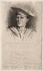 Leder af en ung mand, 1881. af Hubert von Herkomer
