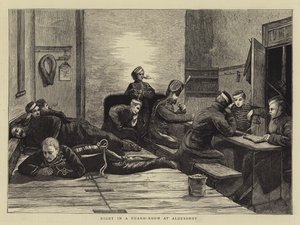 Nat i et vagtværelse ved Aldershot af Hubert von Herkomer