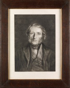 Portræt af Ruskin (mezzotint) af Hubert von Herkomer