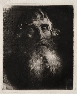 Studie af en gammel mands hoved af Hubert von Herkomer