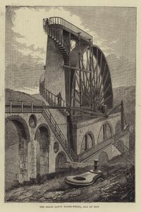 The Great Laxey Water-Wheel, Isle of Man af Hubert von Herkomer