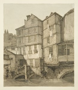 The Frome, ser opstrøms mod Christmas Bridge, 1823 af Hugh ONeill