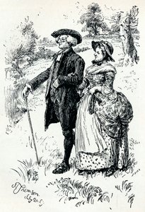 En illustration fra The Vicar of Wakefield, 1889, 1907 af Hugh Thomson