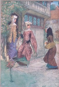 Tag med os og se, illustration fra The Merry Wives of Windsor, 1910 af Hugh Thomson
