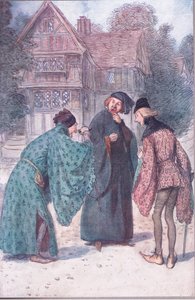 "Hvis han var tyve Sir John Falstaffs, ville han ikke misbruge Robert Shallow Esquire!", illustration fra 
