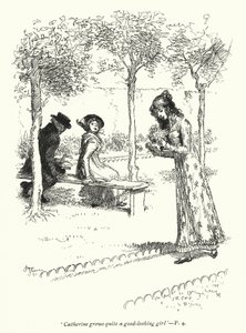 Illustration til Northanger Abbey af Jane Austen (litho) af Hugh Thomson