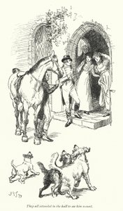 Illustration til Northanger Abbey af Jane Austen (litho) af Hugh Thomson