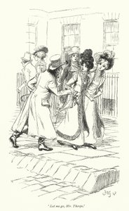 Illustration til Northanger Abbey af Jane Austen (litho) af Hugh Thomson
