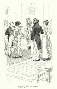 Illustration til Northanger Abbey af Jane Austen (litho) af Hugh Thomson