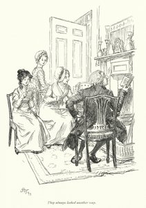 Illustration til Northanger Abbey af Jane Austen (litho) af Hugh Thomson
