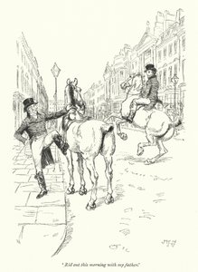Illustration til Northanger Abbey af Jane Austen (litho) af Hugh Thomson