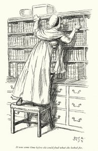 Illustration til Northanger Abbey af Jane Austen (litho) af Hugh Thomson