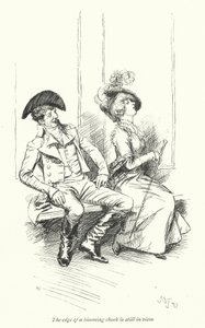 Illustration til Northanger Abbey af Jane Austen (litho) af Hugh Thomson