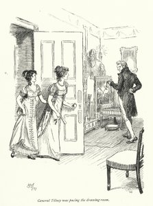 Illustration til Northanger Abbey af Jane Austen (litho) af Hugh Thomson