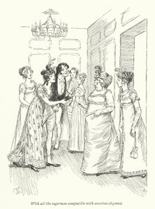 Illustration for Persuasion af Jane Austen (litho) af Hugh Thomson