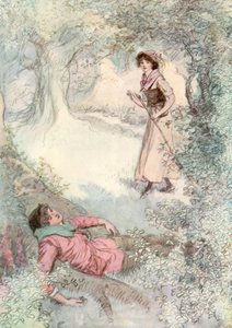 Illustration til Shakespeares, som du kan lide det af Hugh Thomson