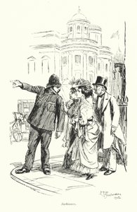 London: Sightseers (farvelitografi) af Hugh Thomson