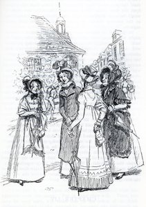 "Fru. Cole, Mrs. Perry og Mrs. Elton” - (illustration) af Hugh Thomson