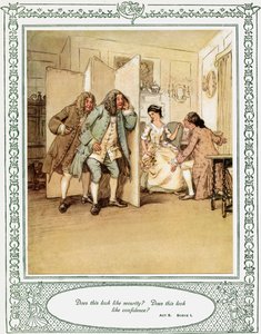 Oliver Goldsmiths skuespil She Stoops to Conquer af Hugh Thomson