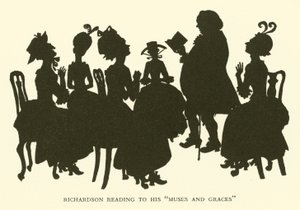 Richardson læser til sine "Muses and Graces" (gravering)
