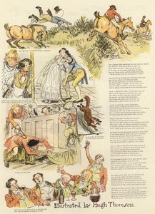 Serie af illustrationer, der viser Hollydale-jagten