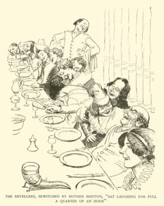 The Revellers, forhekset af Mother Shipton, "Sat Laughing for Full a Quarter of an Hour" (gravering)