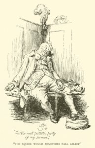 Squire ville nogle gange falde i søvn (gravering) af Hugh Thomson